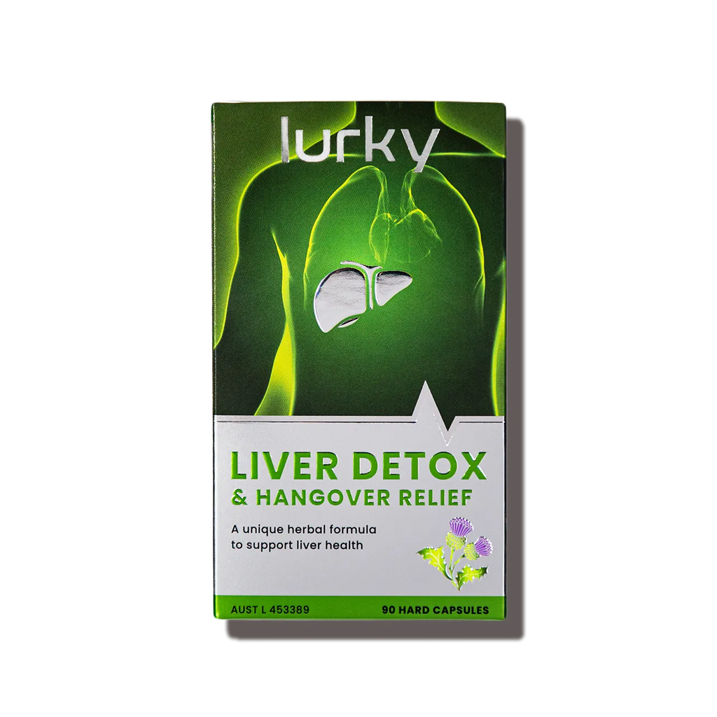 Lurky Liver Detox & Hangover Relief is a high-potency natural supplement formulated to support liver health. Enriched with Silymarin and other herbal ingredients, it helps protect the liver and manage symptoms associated with occasional overindulgence, such as headaches, fatigue, and nausea.